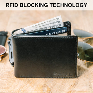 Bifold with Removable ID Windows-Black